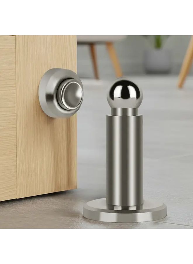 Heavy Duty Magnetic Door Stopper Adjustable Height 304 Stainless Steel Wall Floor Mount - Image 5