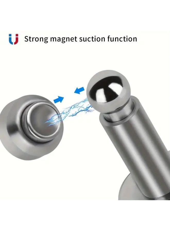 Heavy Duty Magnetic Door Stopper Adjustable Height 304 Stainless Steel Wall Floor Mount - Image 3