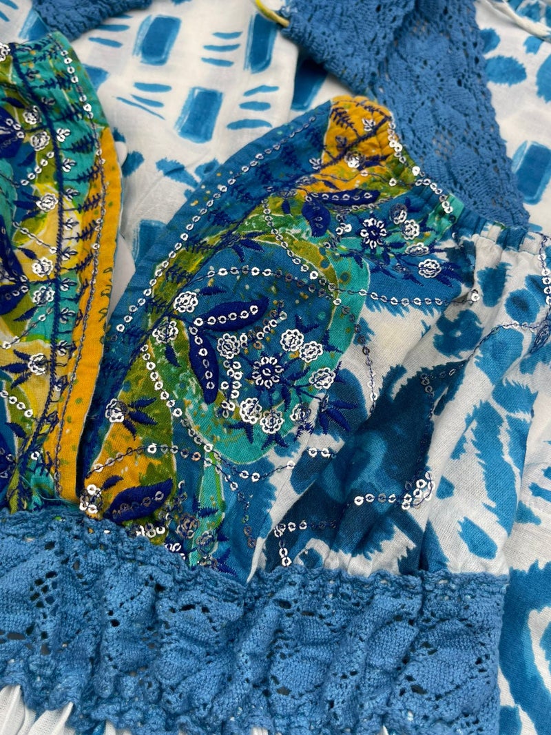 Antica Sartoria Blue Majolica Maxi Dress - Image 2