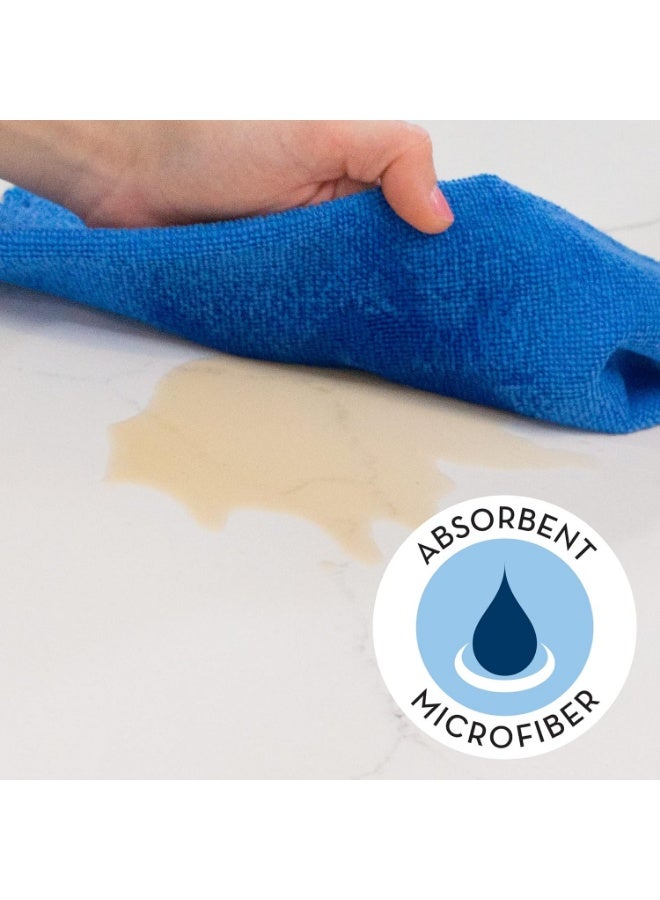 S&T INC. S&T INC. 50 Pack Microfiber Cleaning Cloth with Box, Bulk Towels for Home, Reusable Microfiber Towels for Cars, Cleaning Rags, Blue, 11.8 Inches x 11.8 Inches, 50 Count - Image 2
