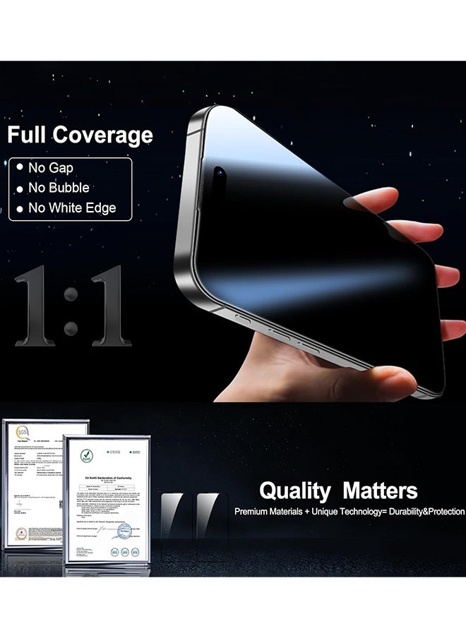 Generic 2Pack iPhone 16 Pro Screen Protector 6.3-Inch HD Clear, Easy Installation, Scratch Resistant,Earpiece integrated dust screen, 9H Tempered Glass Film for iPhone 16 Pro Clear Clear  - Image 3