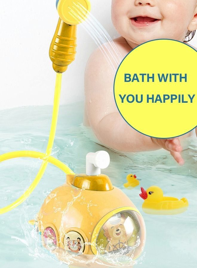 PYEBE Automatic Submarine Water Spray Bath Toy with 4pcs Floating Yellow Duck - Image 3