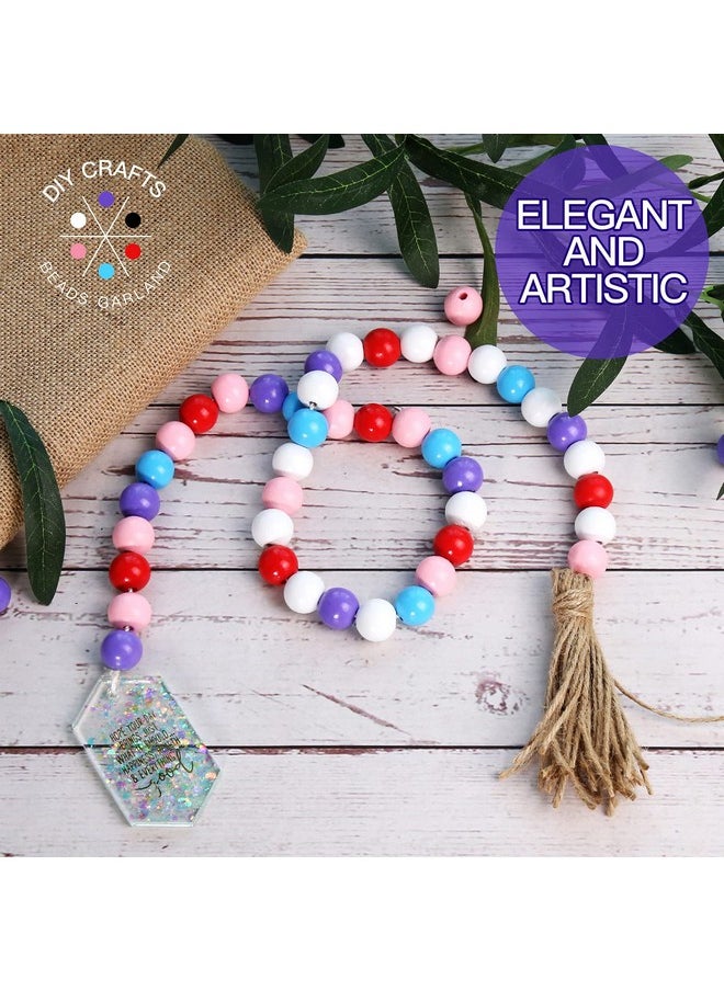 HNYYZL HNYYZL Wooden Beads- Pack of 180Pcs with 6 Colors, Drilled Holes Wooden Loose Bead, Round, Unfinished, Natural Wood Beads for Crafts, DIY & Decoration, Halloween & Christmas Necessities  - Image 5