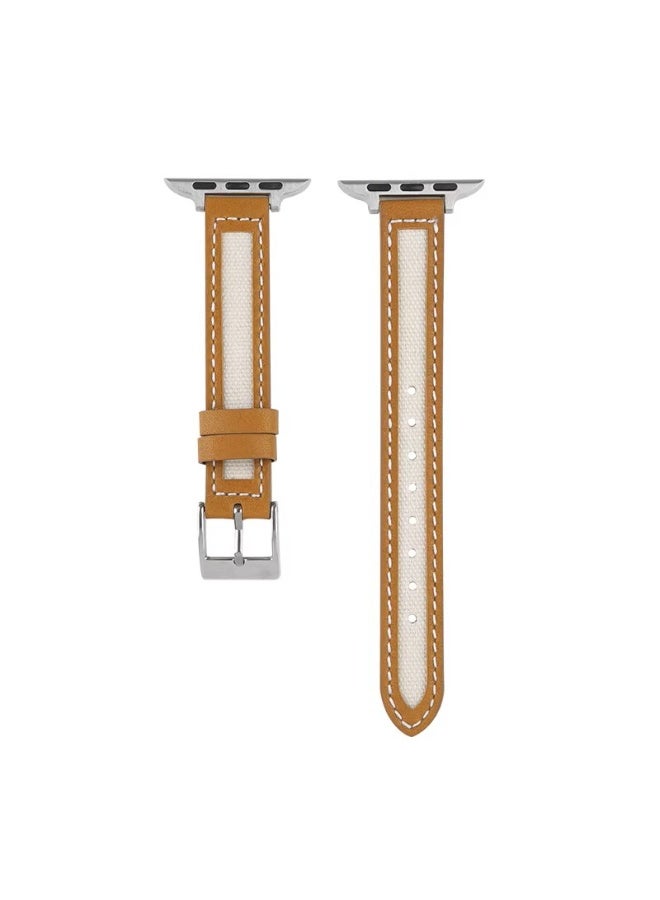 OLYSON Leather Bands Women Compatible with Apple Watch Band 38mm 40mm 41mm 42mm(S10/11) Grain Leather Thin Strap, Feminine Designer Wristband for iWatch Series11 10 9 8 7 6 5 4 3 2 1 SE Ultra - Image 5