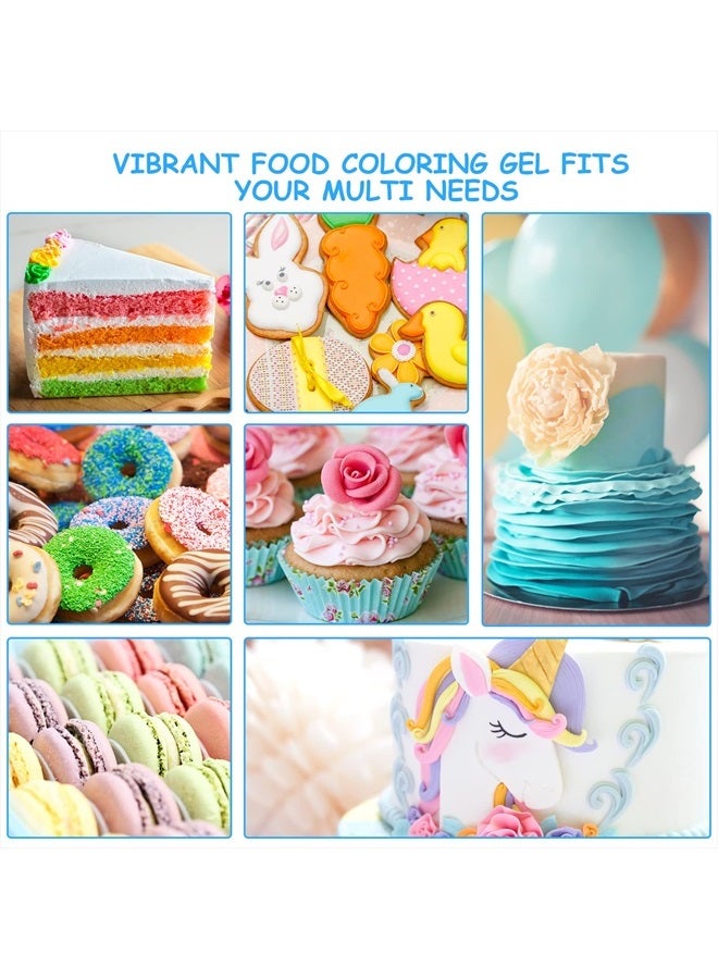 Jelife Food Coloring Gel Cake Decorating Set - Jelife 10 Colors Gel Based Edible Food Color Easter Egg Dye Kit Concentrated Neon Icing Colors for Kids Baking Macaron Frosting Fondant Cookie (6ml/Bottles) - Image 5