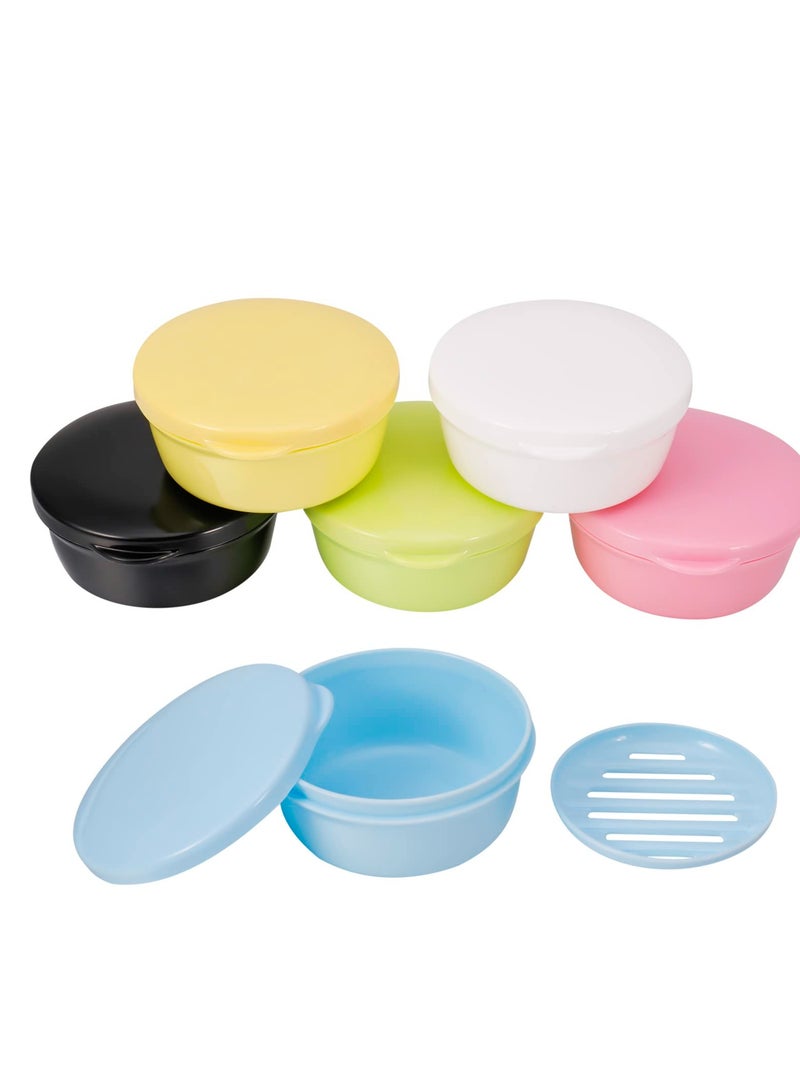 6 Pack Portable Waterproof Soap Boxes, Round Travel Cases with Lid for Home, Hiking, Camping, Gym & Outdoor Use  - Image 1