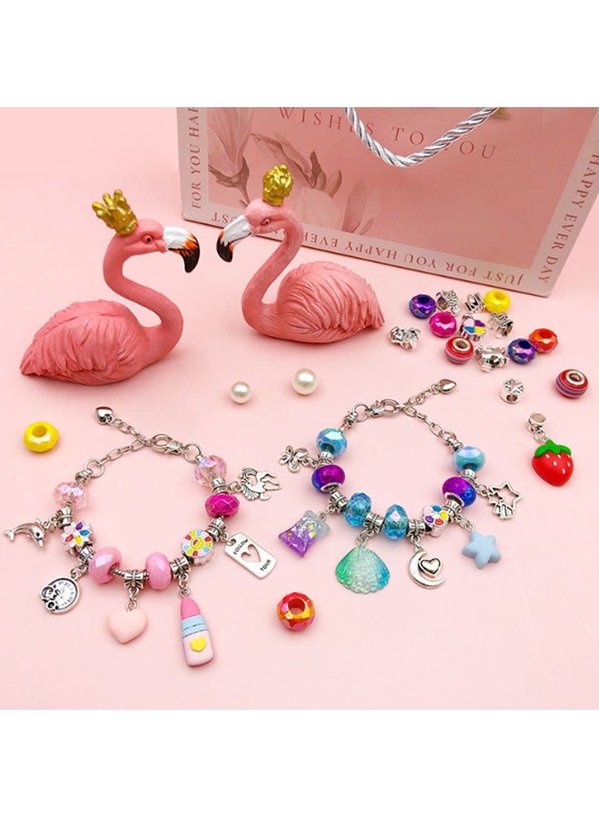 JCB CHIC طقم صنع المجوهرات الساحرة، طقم صنع الأساور للبنات من 8-12 سنة، جاهز للهدية، ممتع وسهل الصنع، 76 قطعة لطيفة متلألئة تلهم الإبداع والتعبير عن الذات (HK869) - Image 3