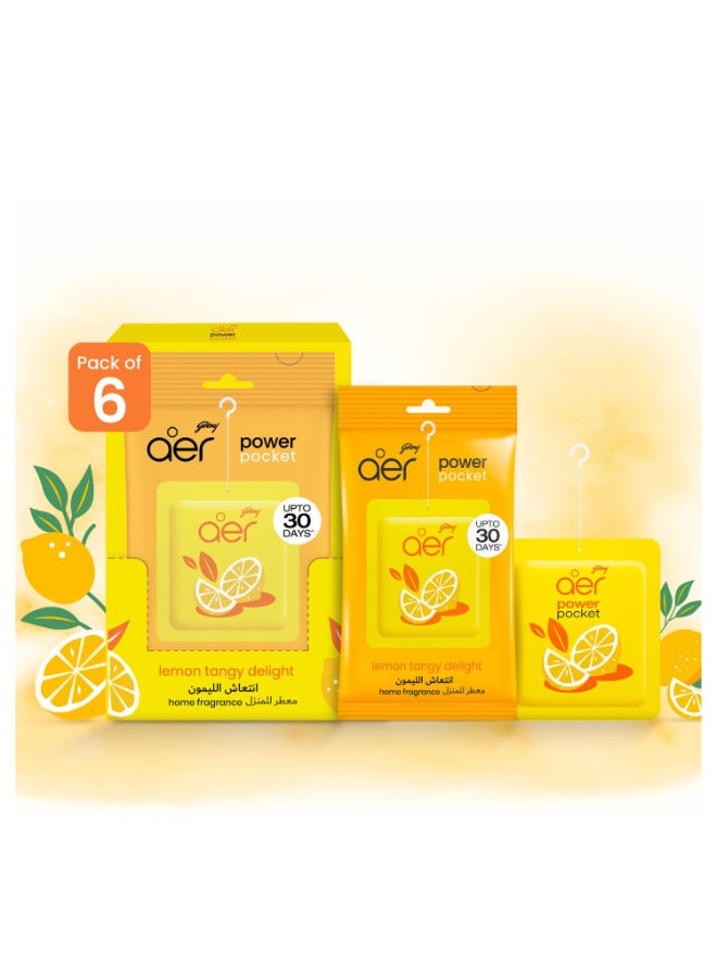 Godrej عطر الحمام أير باور بوكيت برايت تانجي ديلايت، عبوة من 6 قطع - Image 1