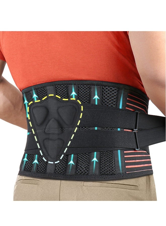 Back Brace for Lower Back Pain-Lumbar Support for Heavy Lifting Men Women-Breathable Waist Support Relief Sciatica, Herniated Disc (M) - Image 1