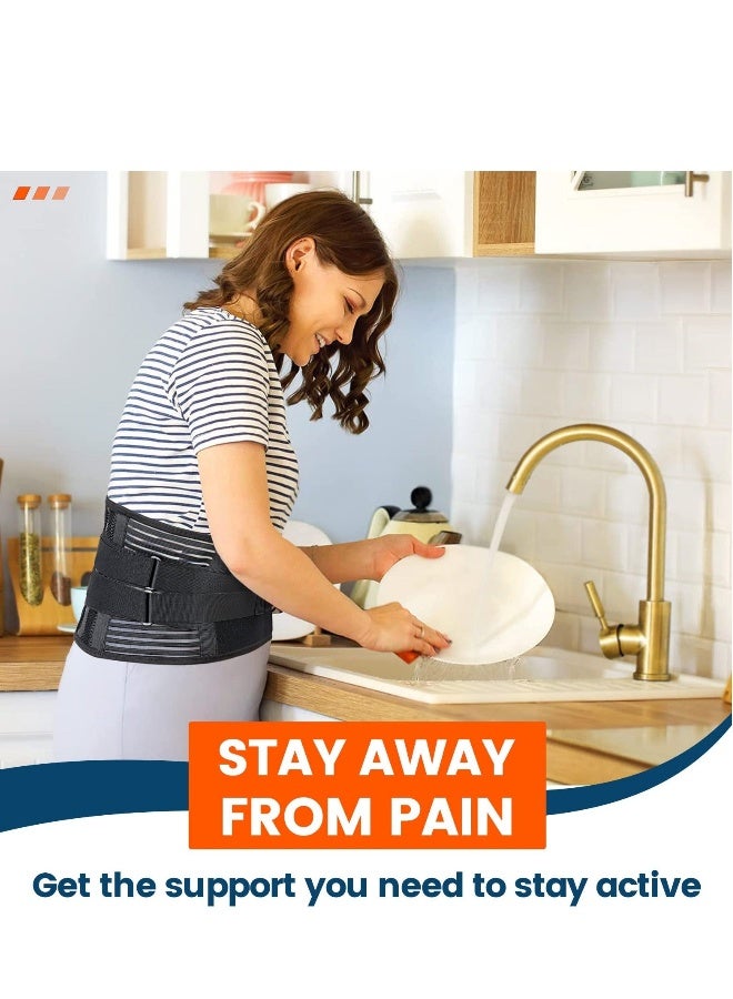 Back Brace for Lower Back Pain-Lumbar Support for Heavy Lifting Men Women-Breathable Waist Support Relief Sciatica, Herniated Disc (M) - Image 4