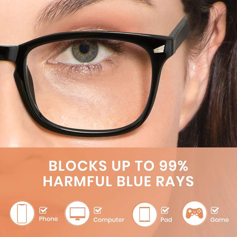 Cyxus Blue Light Glasses for Men Women Reduce Eye Strain UV Blocking for Computer Screen 8082 - Image 2