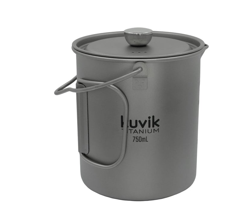 Kuvik Titanium French Press 750ml (25.4 oz) - Ultralight and Compact French Press for Backpacking and Camping - Image 3