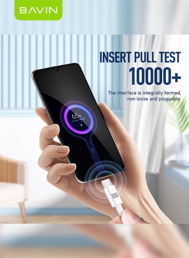 BAVIN USB C Cable 100W, TYPE-C to USB-C Cable 1.5M, USB C Charger Cable for iPhone 15, Mac Book Pro 2020, iPad Pro 2020, Switch, Samsung Galaxy S20 Plus S9 S8 Plus, Pixel, Huawei P60, Xiaomi, Laptops and lot more - Image 4