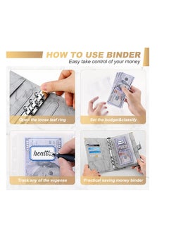 Y&D Budget Binder, Binder with Zipper Envelopes, Cash Envelopes for Budgeting and Saving Money, Money Organizer Cash, 14Pcs Planner Grey  - Image 5