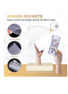 Y&D Budget Binder, Binder with Zipper Envelopes, Cash Envelopes for Budgeting and Saving Money, Money Organizer Cash, 14Pcs Planner Grey  - Image 4