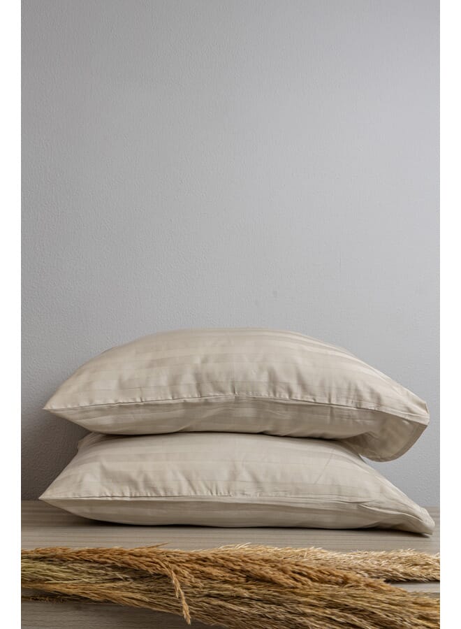 محلة مجموعة أغطية وسائد  - ساتان - 2 قطعLight Brown50*70 cm