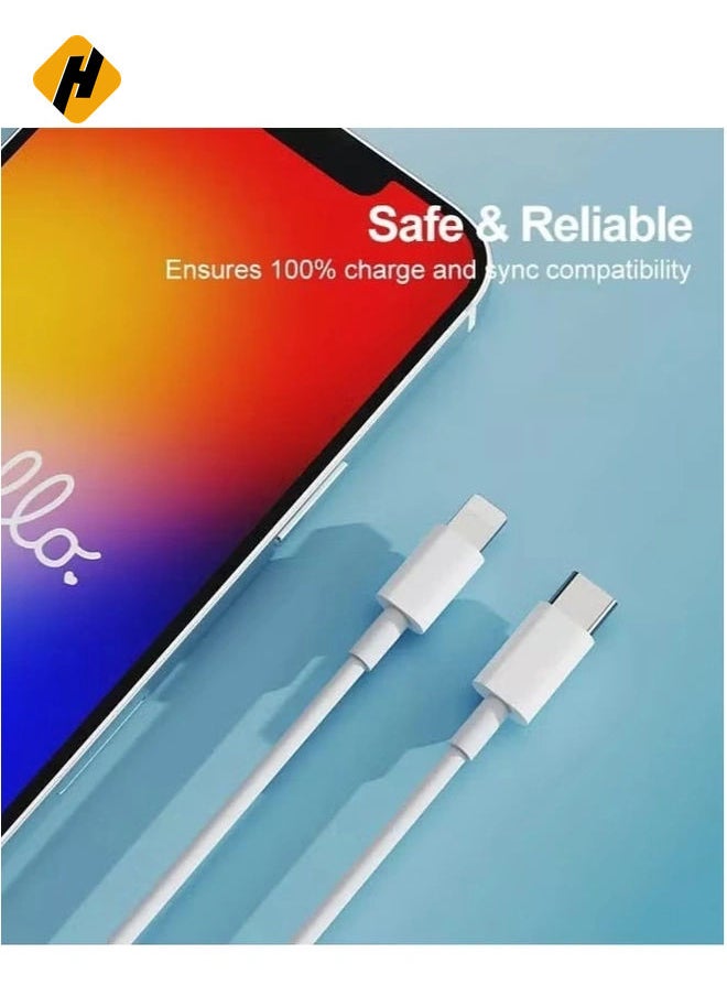 HuHa USB C to Lightning Cable 20W Fast Charging [MFi Certified] Compatible with iPhone 13 Pro Max/12/11 Pro/X/XS/XR/8 Plus/AirPods Pro, 1M, White  - Image 5