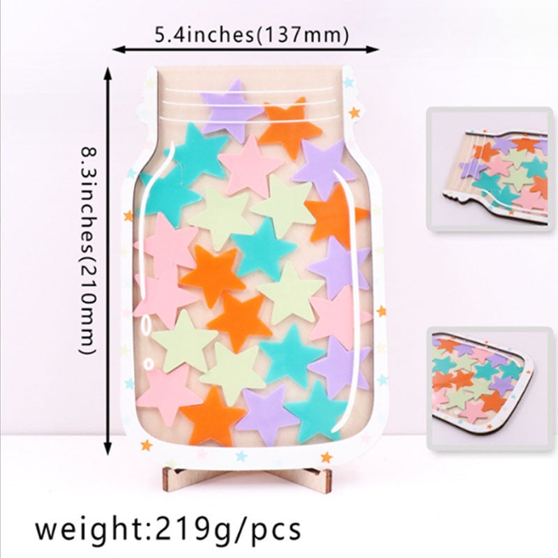 Custom Moon Star Token Reward Jar Colorful star style 