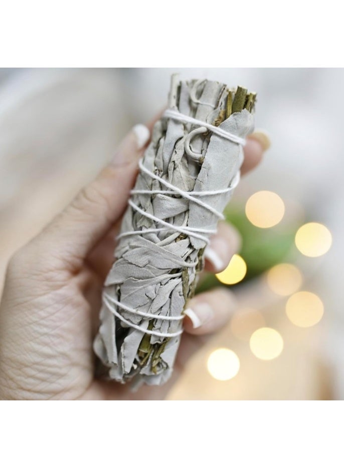 أعواد المريمية البيضاء، حزم المريمية البيضاء لطقوس تطهير المنزل، بخور، علاج، تأمل، وطقوس عود المريمية، عود تطهير المريمية 4 بوصة، عبوة واحدة - Image 2