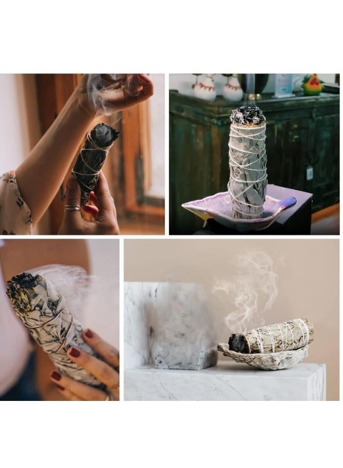 أعواد المريمية البيضاء، حزم المريمية البيضاء لطقوس تطهير المنزل، بخور، علاج، تأمل، وطقوس عود المريمية، عود تطهير المريمية 4 بوصة، عبوة واحدة - Image 5