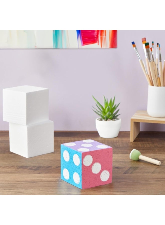 CRAFT MAGIC 12 Pack (4cm x 4cm x 4cm) White Styrofoam Cubes – Smooth Foam Blocks for DIY Crafts, Painting, Wedding & Floral Decorations, Art and School Projects - Image 3