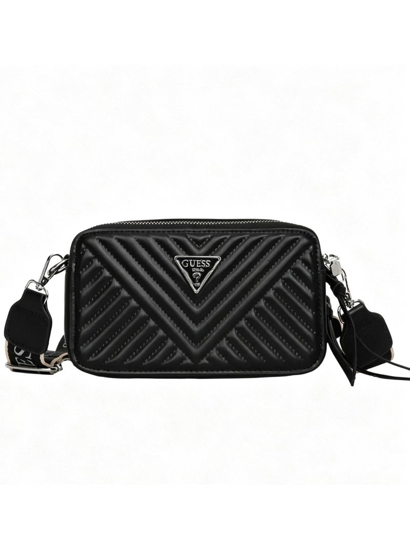 GUESS texture small bag female Joker leisure shoulder bag tide cross-body bag fashion embroidered diamond camera bag - Image 1