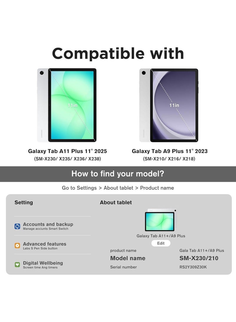 Tempered Glass for Samsung Galaxy Tab A9 Plus / Tab A11 Plus 10.0 Screen Protector,9H Hardness, Ultra Resistant, Anti-Fingerprints, No Bubbles, HD-Clear, Full Coverage Samsung Tab A9 Plus / Tab A11 Plus 10.0 Tablet Film - Image 2