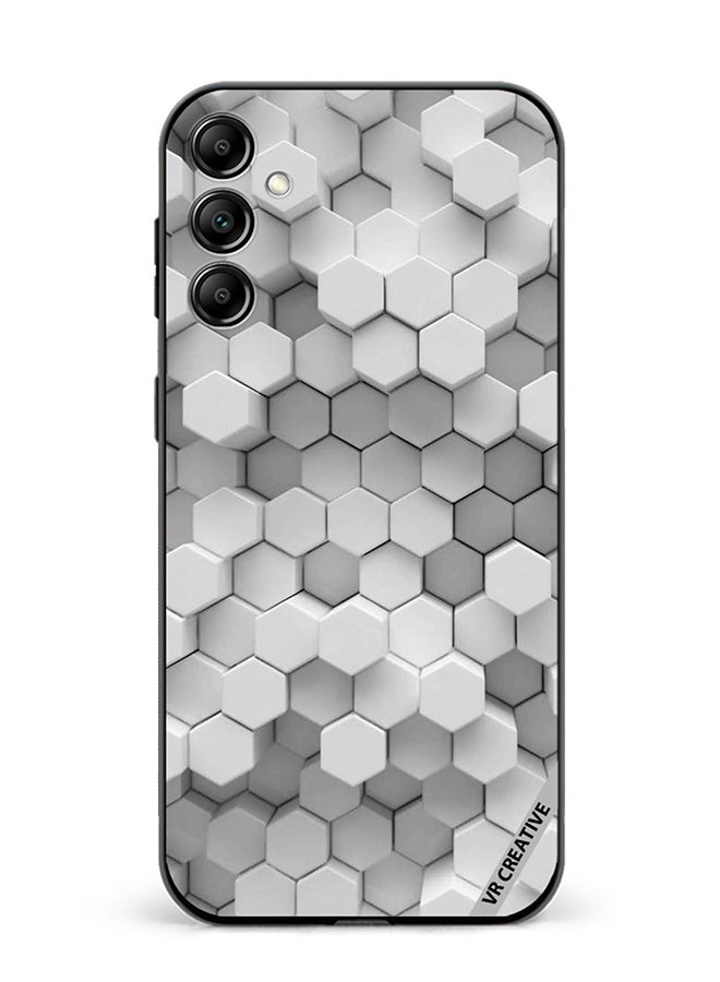 VR CREATIVE Protective Case Cover For Samsung Galaxy A15 5G/A15 3D Gray White Honeycombs Brick Wall Stairway Decoration Design Multicolour - Image 1