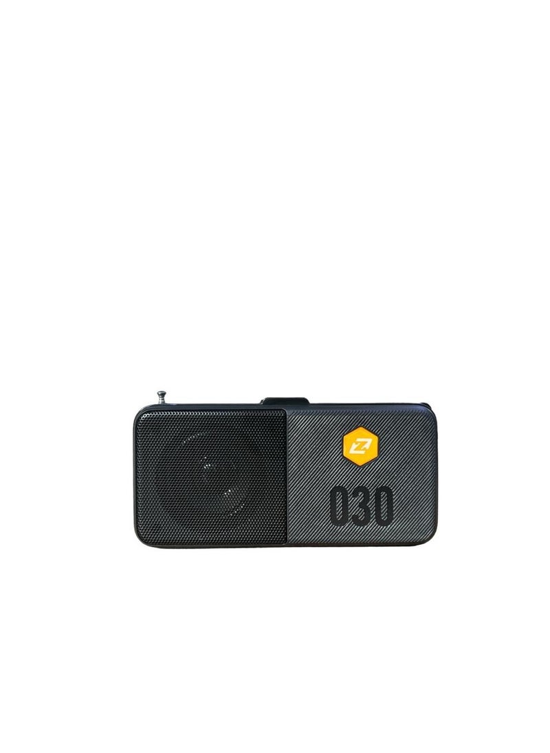 Zero - A solar-powered rechargeable radio that supports a flash drive and a memory card and runs on solar energy with a black Z160 flashlight - Image 1