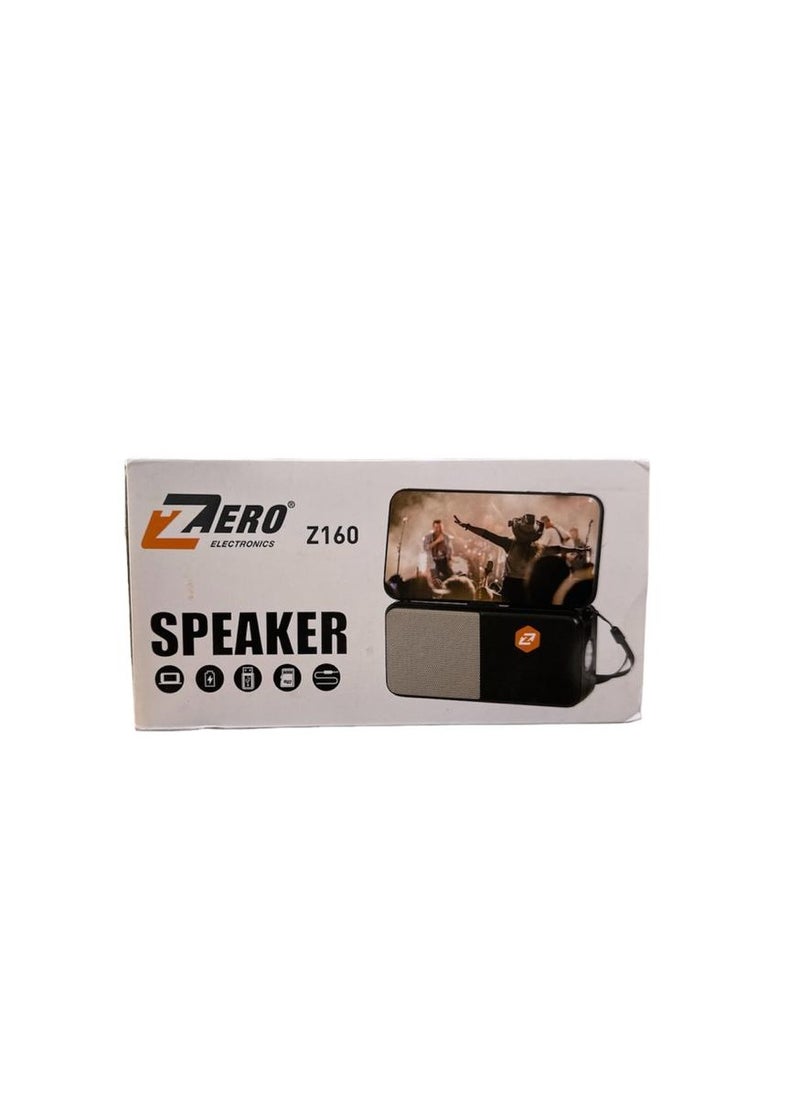 Zero - A solar-powered rechargeable radio that supports a flash drive and a memory card and runs on solar energy with a black Z160 flashlight - Image 1