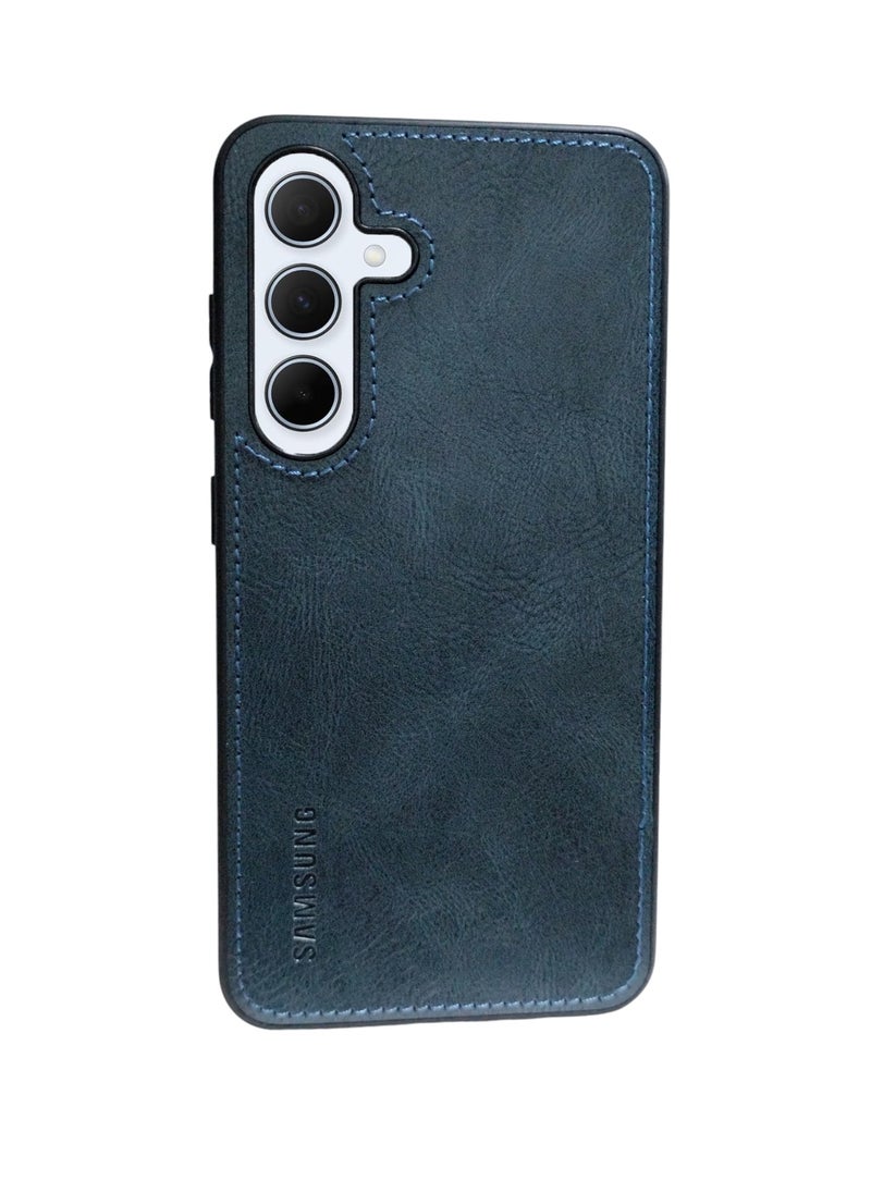 Generic - Case Compatible with Samsung A05S Case, Plain Leather Soft TPU Silicone Bumper Anti-Fingerprint Shockproof Protective Cover for Samsung A05S (Blue) - Image 1