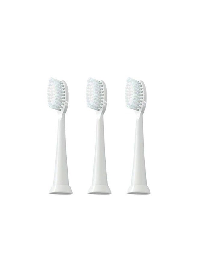 TAO Clean Sonic Electric Toothbrush Replacement Heads (3-Pack) – Replacement Heads for the TAO Clean Electric Toothbrush and Docking Station, White - Image 1