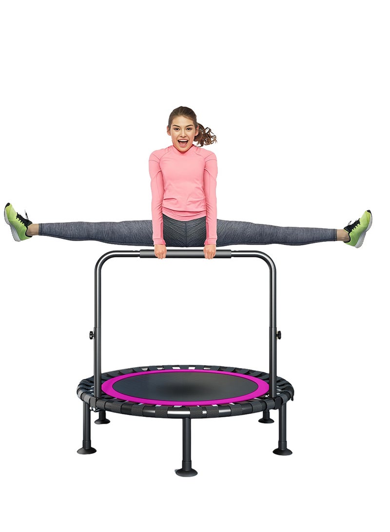 0TO1 TECH Trampoline, Foldable Mini Trampoline with Foam Handle, Fitness Indoor Exercise Workout Fitness Trampoline, Body Exercise and Fitness - Image 1