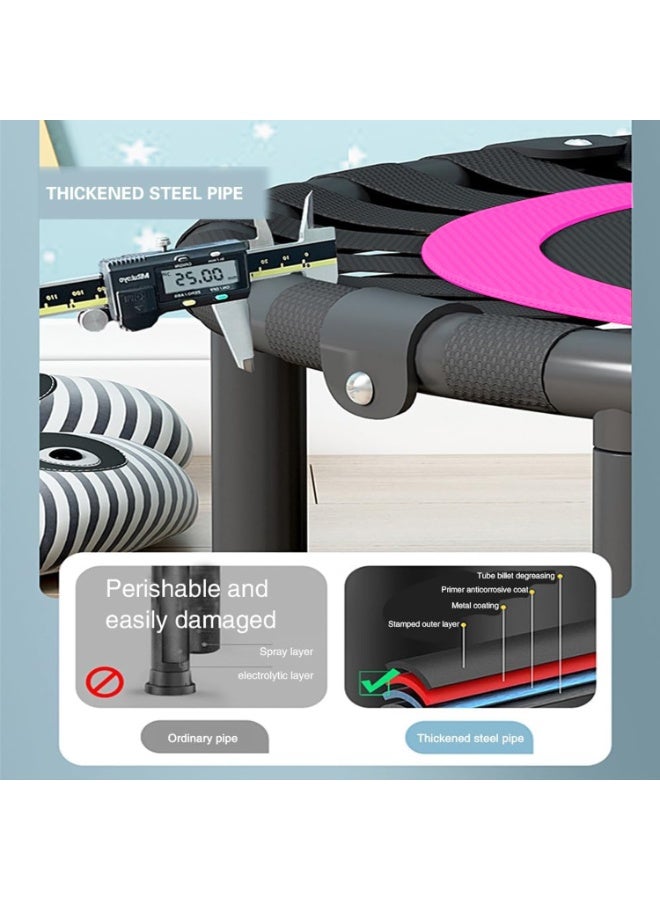 0TO1 TECH Trampoline, Foldable Mini Trampoline with Foam Handle, Fitness Indoor Exercise Workout Fitness Trampoline, Body Exercise and Fitness - Image 2