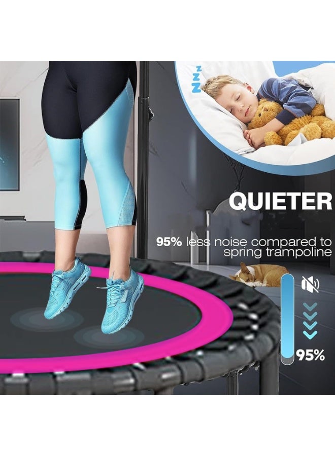 0TO1 TECH Trampoline, Foldable Mini Trampoline with Foam Handle, Fitness Indoor Exercise Workout Fitness Trampoline, Body Exercise and Fitness - Image 4