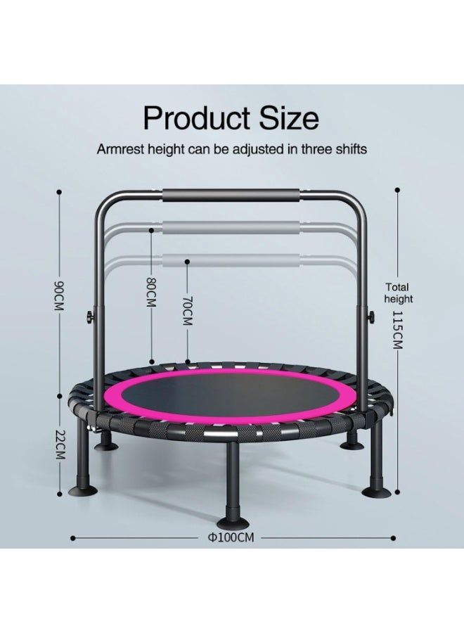 0TO1 TECH Trampoline, Foldable Mini Trampoline with Foam Handle, Fitness Indoor Exercise Workout Fitness Trampoline, Body Exercise and Fitness - Image 5