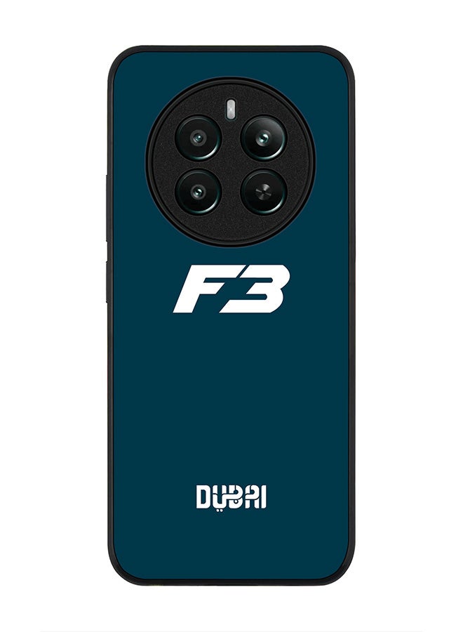 Stylizedd Rugged Black edge case for Realme 12 Plus 5G / Realme 12 4G, Slim fit Soft Case Flexible Anti Drop TPU Gel Thin Cover -   Faz3 Dubai Blue - Image 1