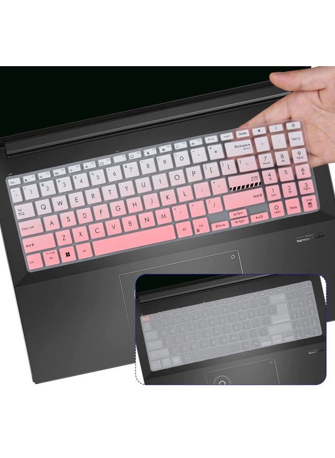 DAMMOMKO 2PCS Keyboard Cover for 16" ASUS VivoBook 16X OLED F1603 M1603 X1603 M1605, VivoBook Pro 16X OLED K3605 K6602 N7601 TN3604, VivoBook Pro 15X K6501 M6501 K3502 M3502 M1503, Zenbook 15 UM3504 - Image 1