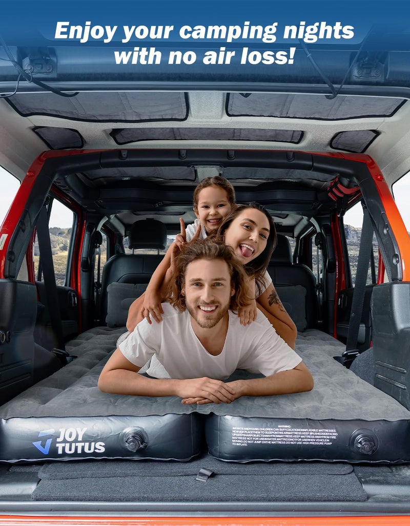 JOYTUTUS مرتبة هوائية لجهاز JOYTUTUS SUV للتخييم مع مضخة هواء متوافقة مع رانجلر JL، مرتبة هوائية مريحة SUV مع 2 وسائد لرانجلر JL 4 أبواب من 2018-2026 (لا تناسب 4XE) - رمادي داكن - Image 4