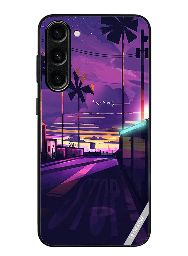 VR CREATIVE Protective Case Cover For Samsung Galaxy S24 Plus Empty Road Design Multicolour - Image 1