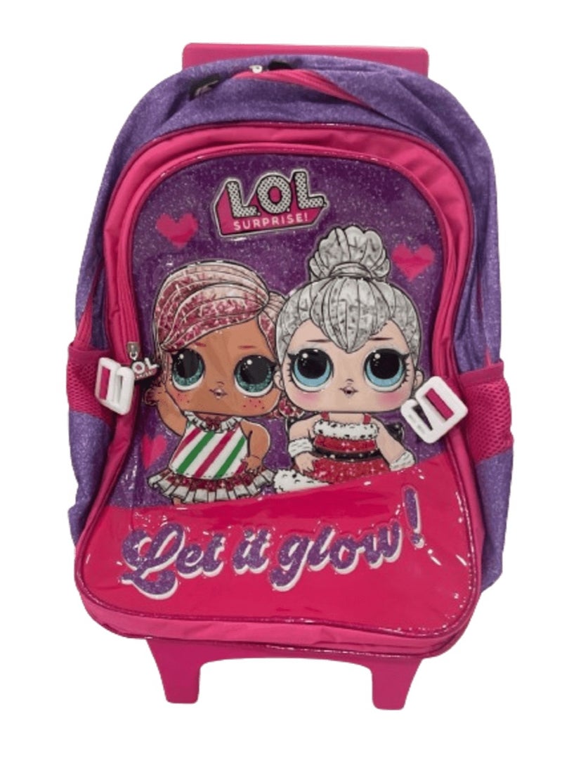L.O.L. SURPRISE! School Bag - 16" Trolley Bag with Lunch Bag & Pencil Case  - Image 2