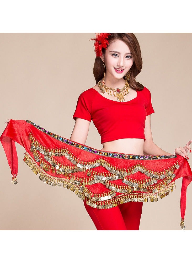Belly Dance Waist Chain Performance Hip Towel Skirt  - Image 1