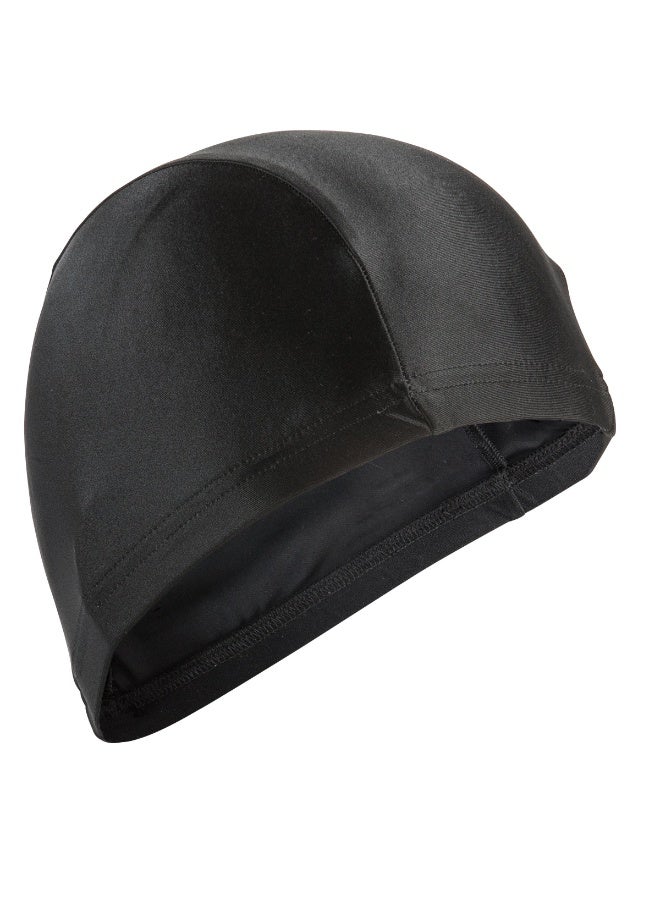 نابايجي قبعة سباحة شبكية - قبعة سباحة خفيفة الوزن من القماش قابلة للتهوية لتوفير الراحة وحماية الشعر (أسود) - Image 1