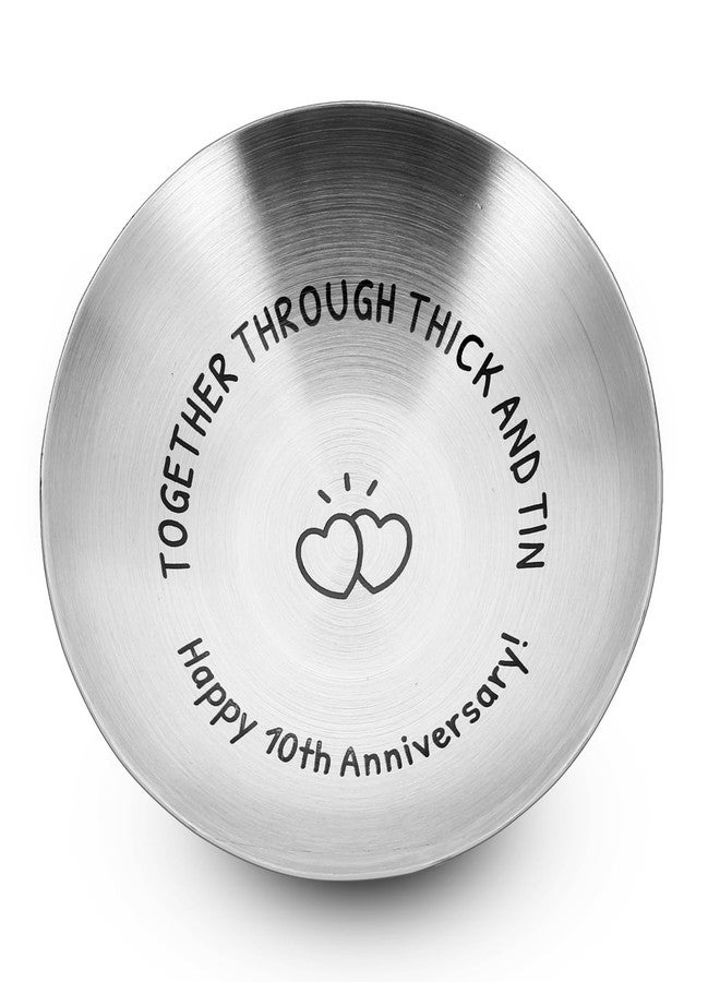Fleure Esme 10th Anniversary Tin Gifts for Her Him 10 Year Wedding Tin Gifts for Husband Wife Romantic Keepsake for Couple Wife Husband for 10 Year Wedding Anniversary Present Jewelry Tray Ring Dish - Image 1