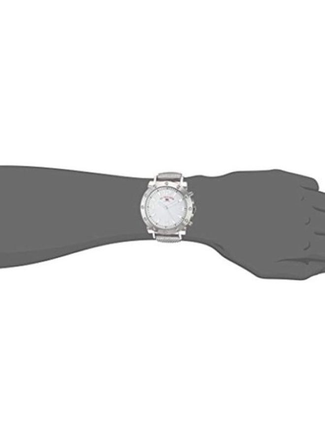 يو اس بولو اسن ساعة يد بعقارب وسوار من خليط معدني طراز US881 - مقاس 48 مم - لون فضي - Image 2