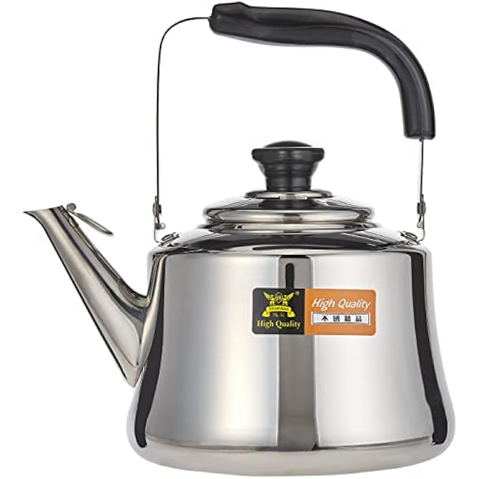 راج غلاية من الفولاذ المقاوم للصدأ مع مصفاة سعة 3 لتر Stk002 على سطح الموقد، إبريق شاي إبريق ماء ساخن، إبريق قهوة، إبريق قهوة - Image 3