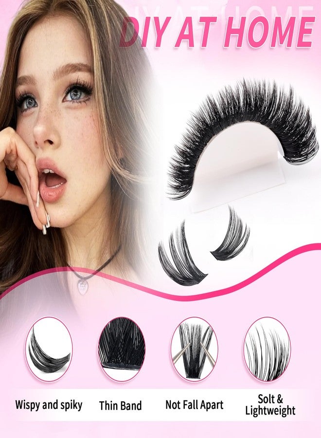 CMAYOME Natural Lash Clusters Kit 666Pcs, DIY Individual Eyelashes Volume Fluffy Lash Extension Set with Bond & Seal, Remover, Tweezers & Brush, D Curl 50D 60D 80D 100D Mixed 10-16mm - Image 3