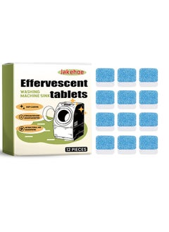 Jakehoe Washing Machine Cleaner Tablets - Powerful Washing Machine Cleaner for Cleaning, Descaling and Deodorizing Washing Machine Tub Cleaner Tablets - Deep Cleaning and Deodorizing - 12 Washing Machine Cleaner Tablets  - Image 1