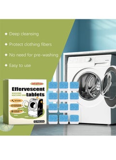 Jakehoe Washing Machine Cleaner Tablets - Powerful Washing Machine Cleaner for Cleaning, Descaling and Deodorizing Washing Machine Tub Cleaner Tablets - Deep Cleaning and Deodorizing - 12 Washing Machine Cleaner Tablets  - Image 5