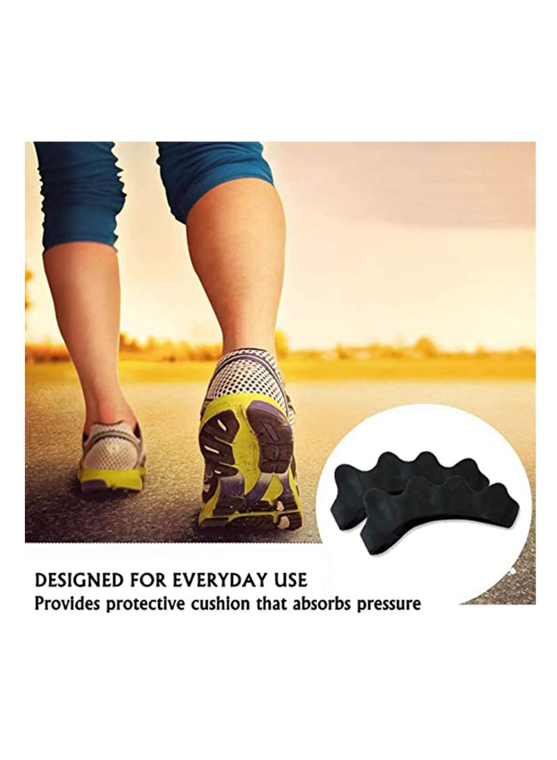 Excefore Toe Separators Spacers, Use for Health Beauty Pedicures, Plantar Fasciitis, Hammer Toes, Claw Toes Other Foot Conditions, Pedicures for Men and Women 2Pcs Black - Image 3
